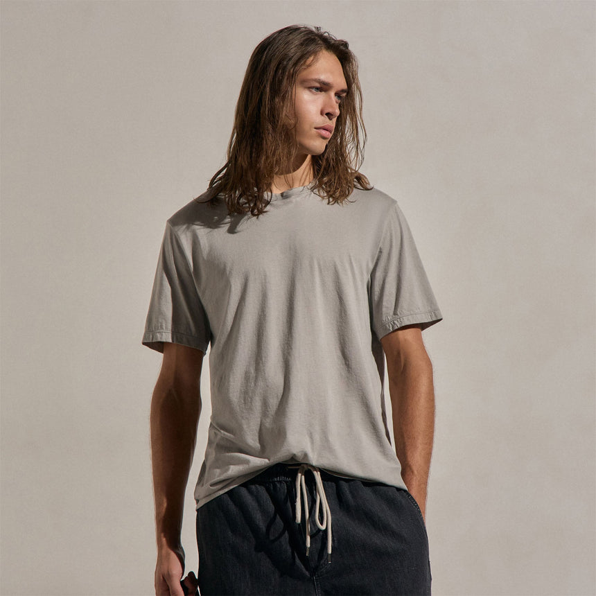 Luxe Lotus Jersey Tee - Fog