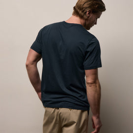 Luxe Lotus Jersey Tee in French Navy | James Perse Los Angeles