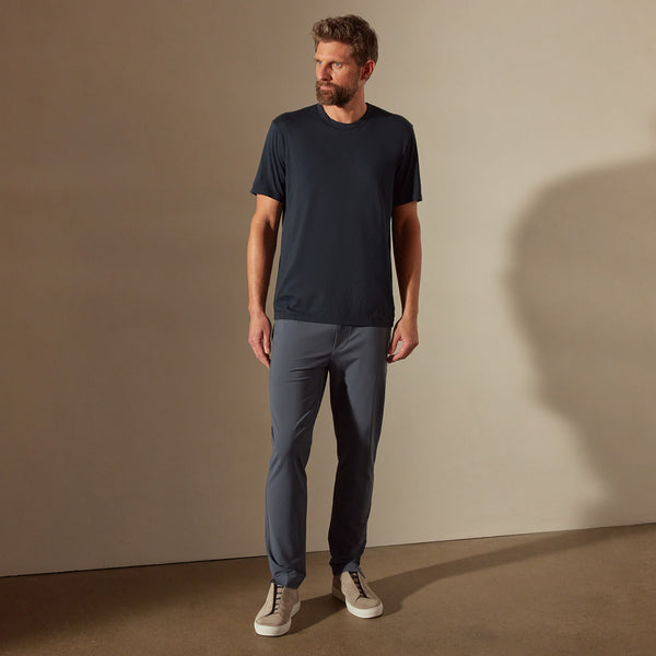 Luxe Lotus Jersey Tee in French Navy | James Perse Los Angeles