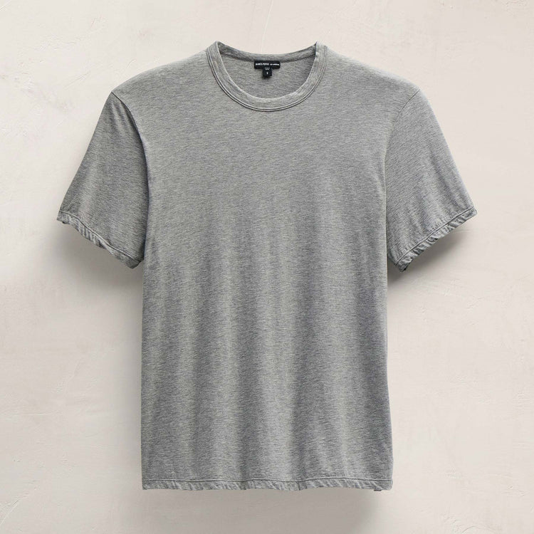 Luxe Lotus Jersey Tee in Heather Grey | James Perse Los Angeles