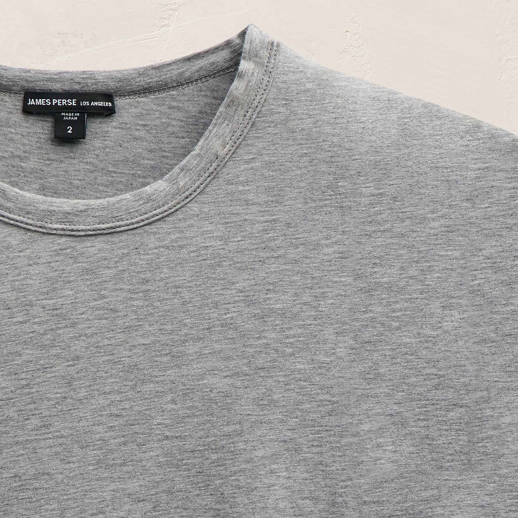 Luxe Lotus Jersey Tee in Heather Grey | James Perse Los Angeles