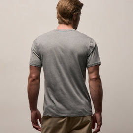 Luxe Lotus Jersey Tee in Heather Grey | James Perse Los Angeles