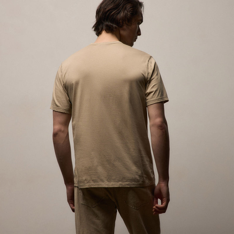Luxe Lotus Jersey Tee in Light Khaki | James Perse Los Angeles