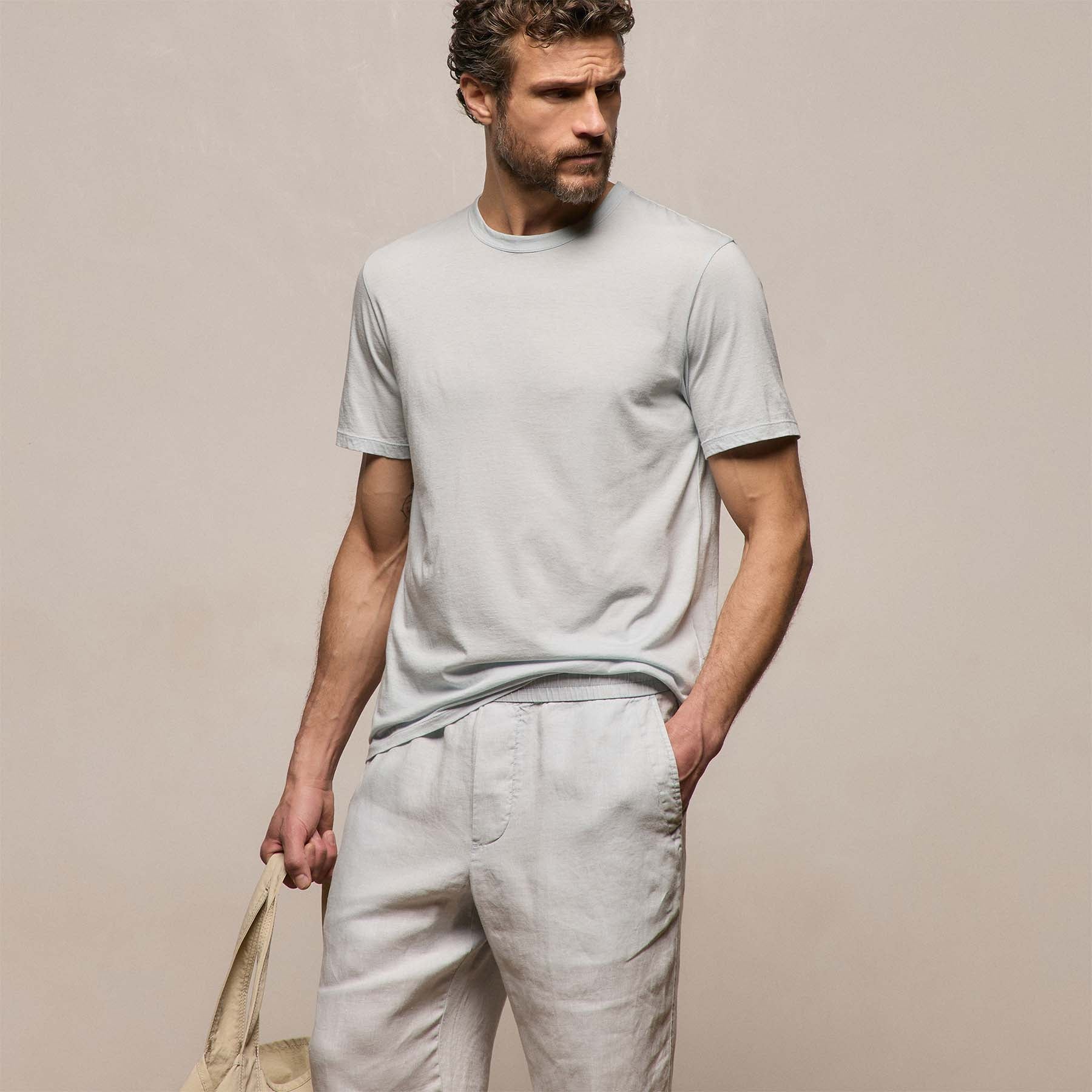 Luxe Lotus Jersey Tee in Memory | James Perse Los Angeles
