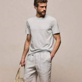 Luxe Lotus Jersey Tee in Memory | James Perse Los Angeles