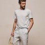 Luxe Lotus Jersey Tee in Memory | James Perse Los Angeles