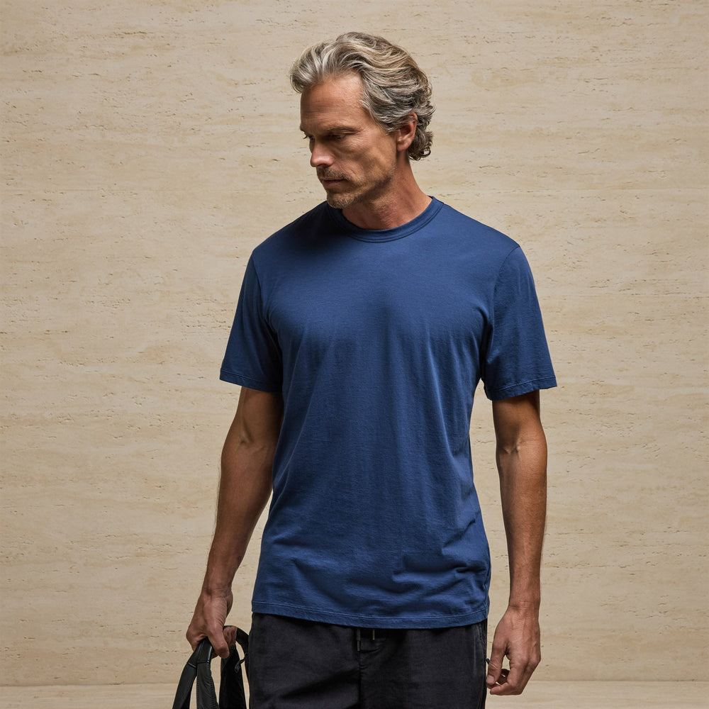 Luxe Lotus Jersey Tee in Midnight | James Perse Los Angeles