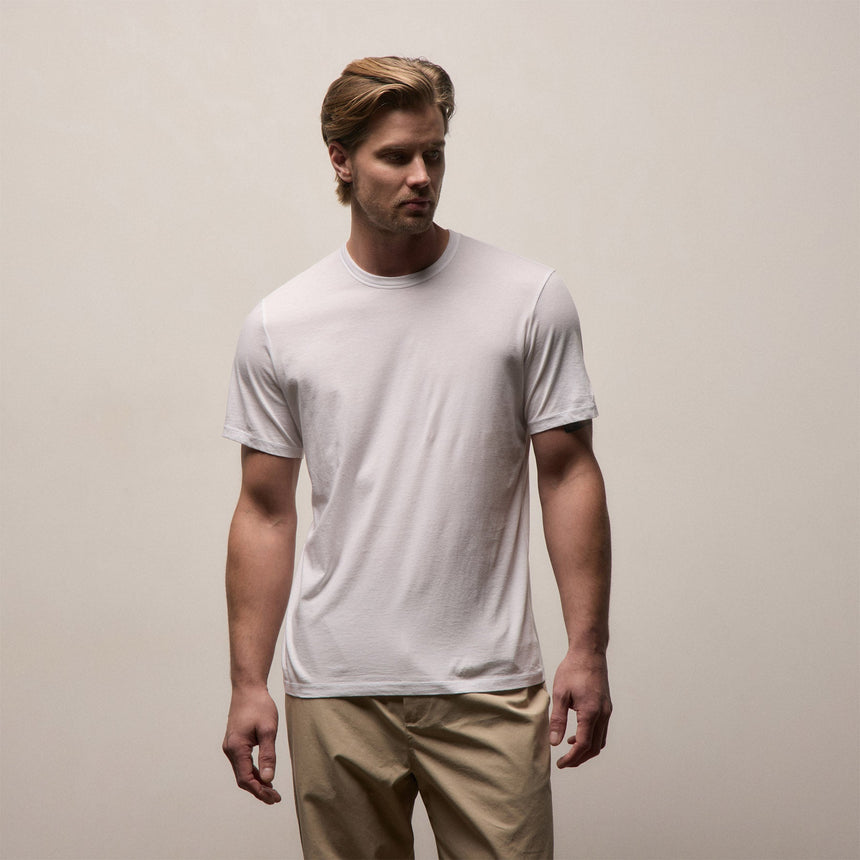 Luxe Lotus Jersey Tee in White | James Perse Los Angeles