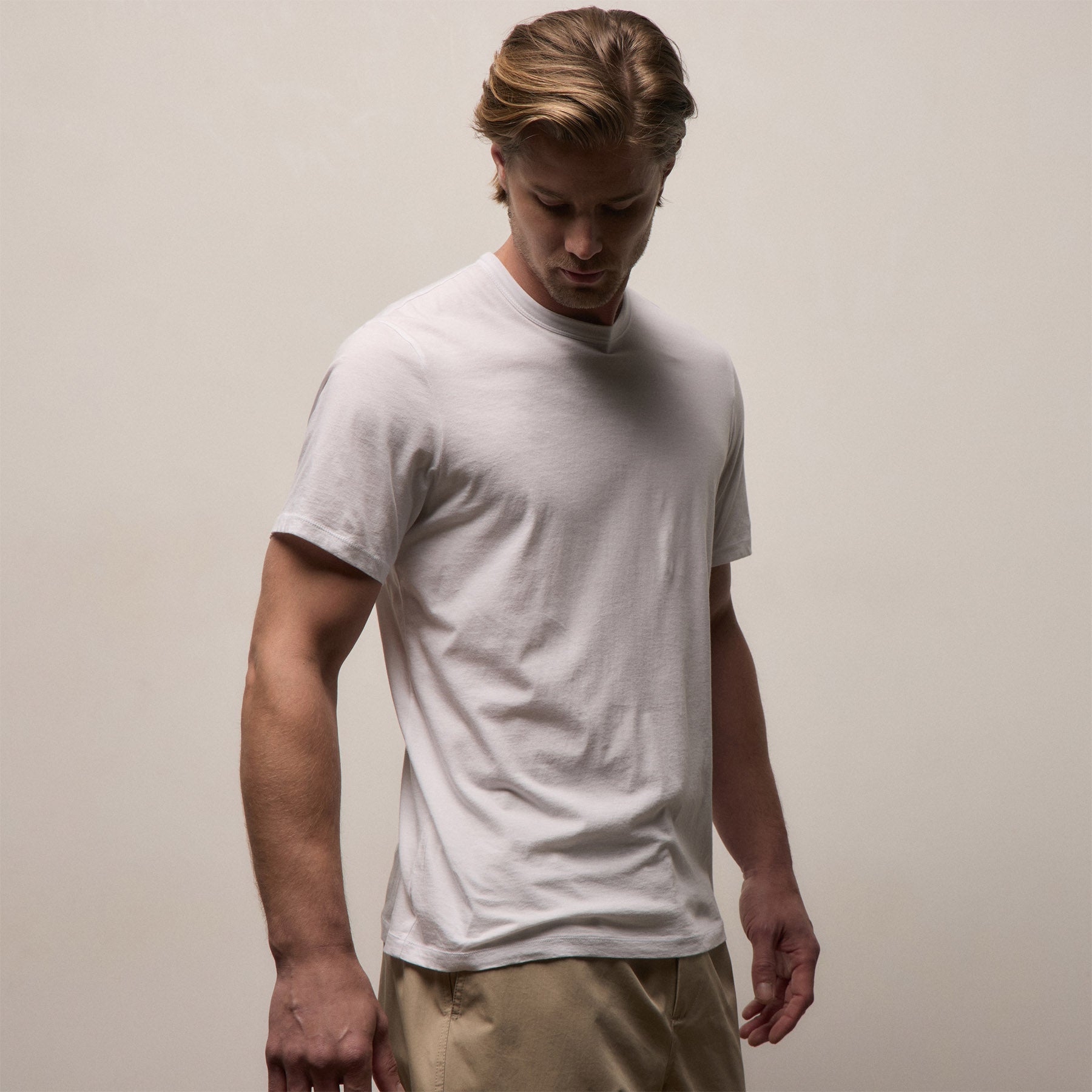 Luxe Lotus Jersey Tee - White | James Perse Los Angeles