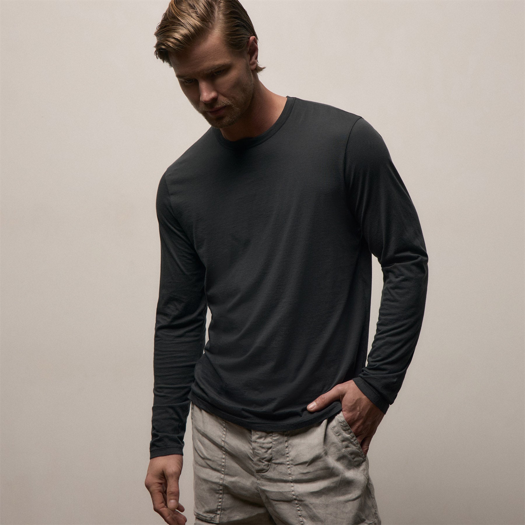 Luxe Lotus Jersey Long Sleeve from James Perse - $195