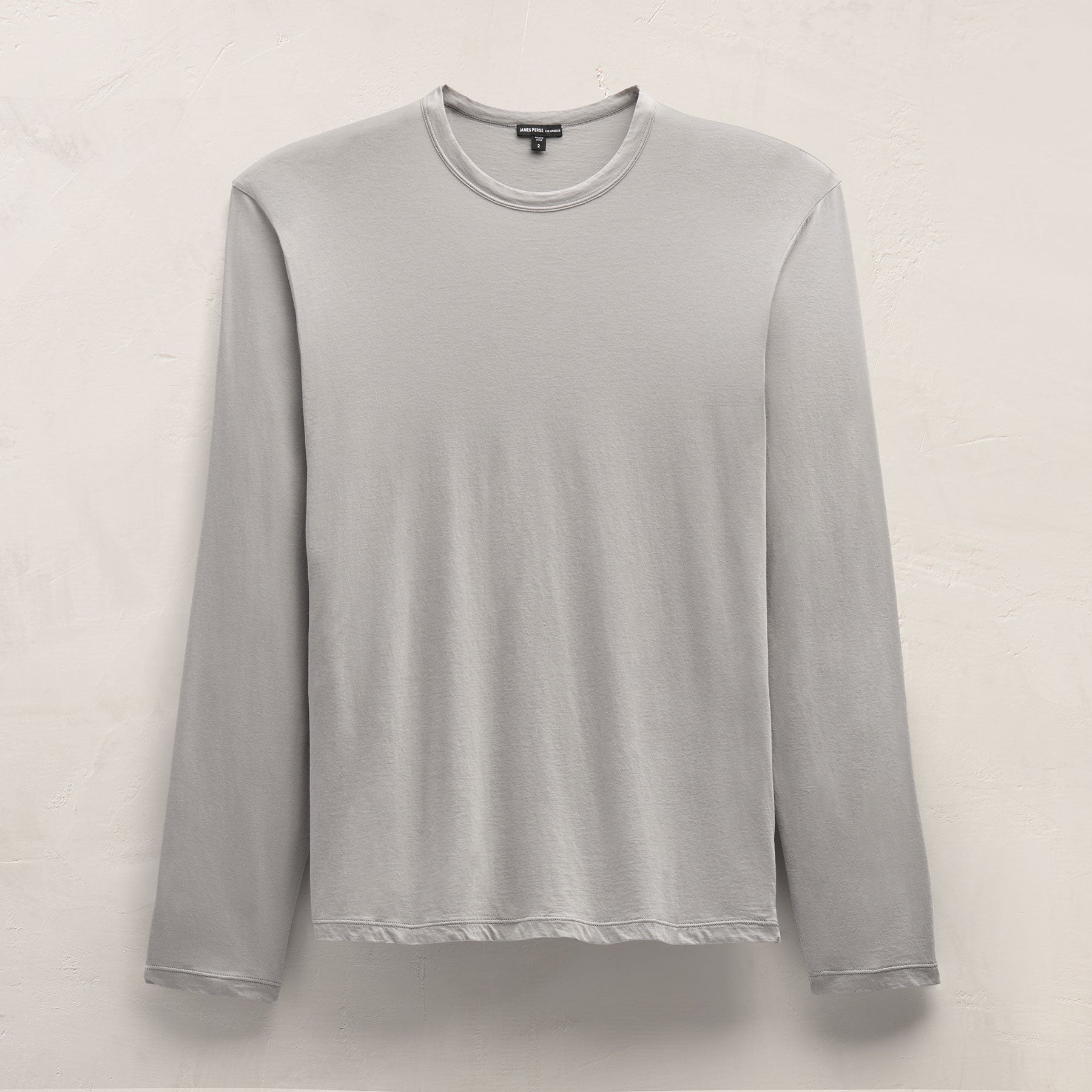 Luxe Lotus Jersey Long Sleeve in Fog | James Perse Los Angeles FLAT