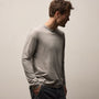 Luxe Lotus Jersey Crew in Fog | James Perse Los Angeles