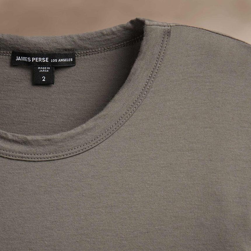 Luxe Lotus Jersey Crew in Granite | James Perse Los Angeles