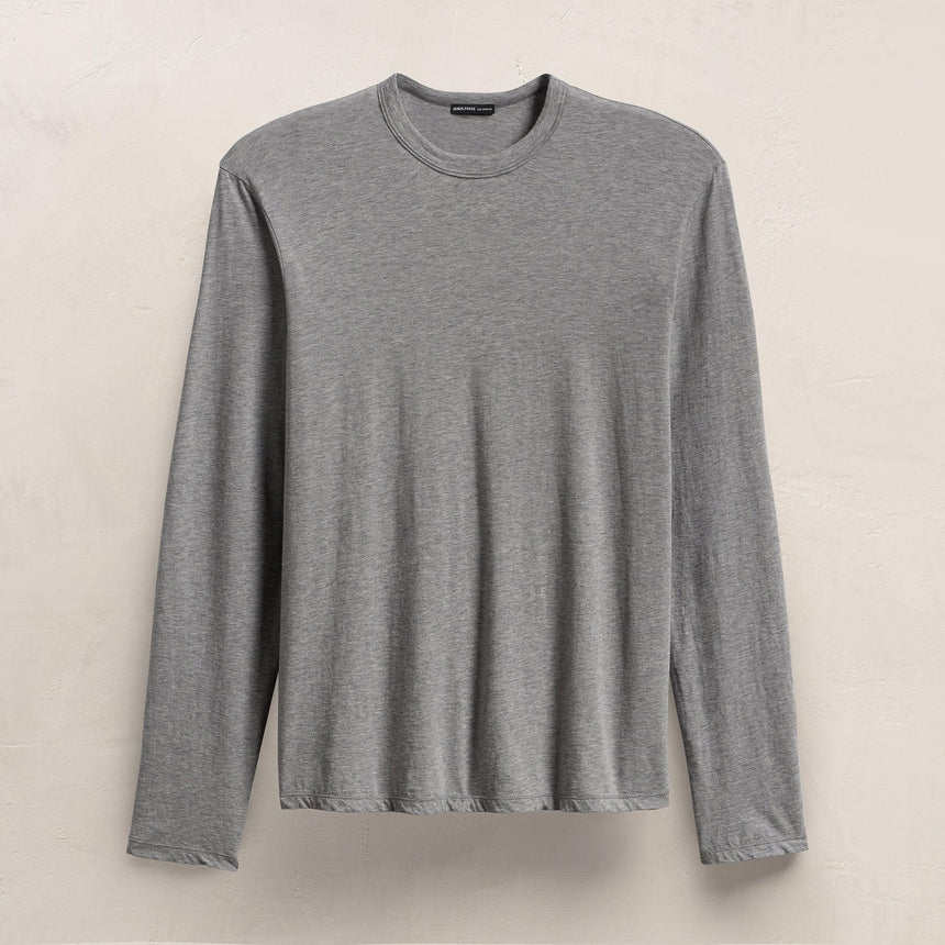 Luxe Lotus Jersey Long Sleeve - Heather Grey