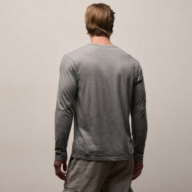 Luxe Lotus Jersey Long Sleeve in Heather Grey | James Perse Los Angeles
