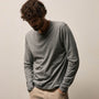 Luxe Lotus Jersey Crew in Heather Grey | James Perse Los Angeles