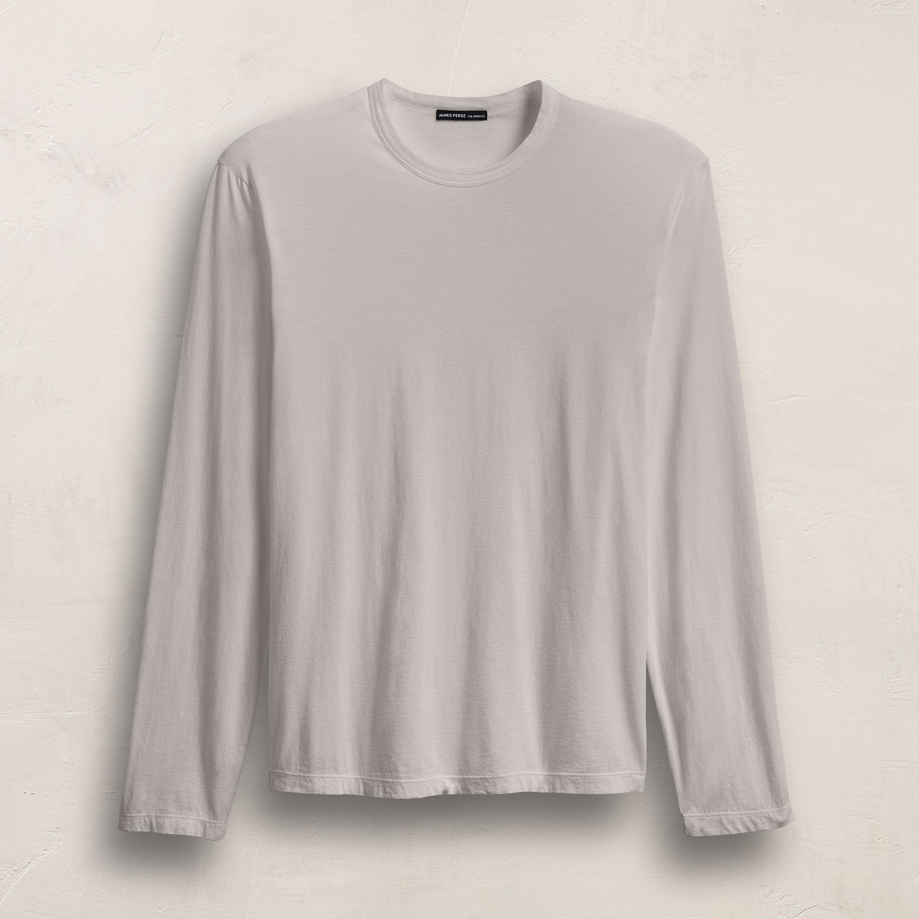 Luxe Lotus Jersey Long Sleeve in Silver | James Perse Los Angeles