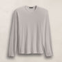 Luxe Lotus Jersey Long Sleeve in Silver | James Perse Los Angeles