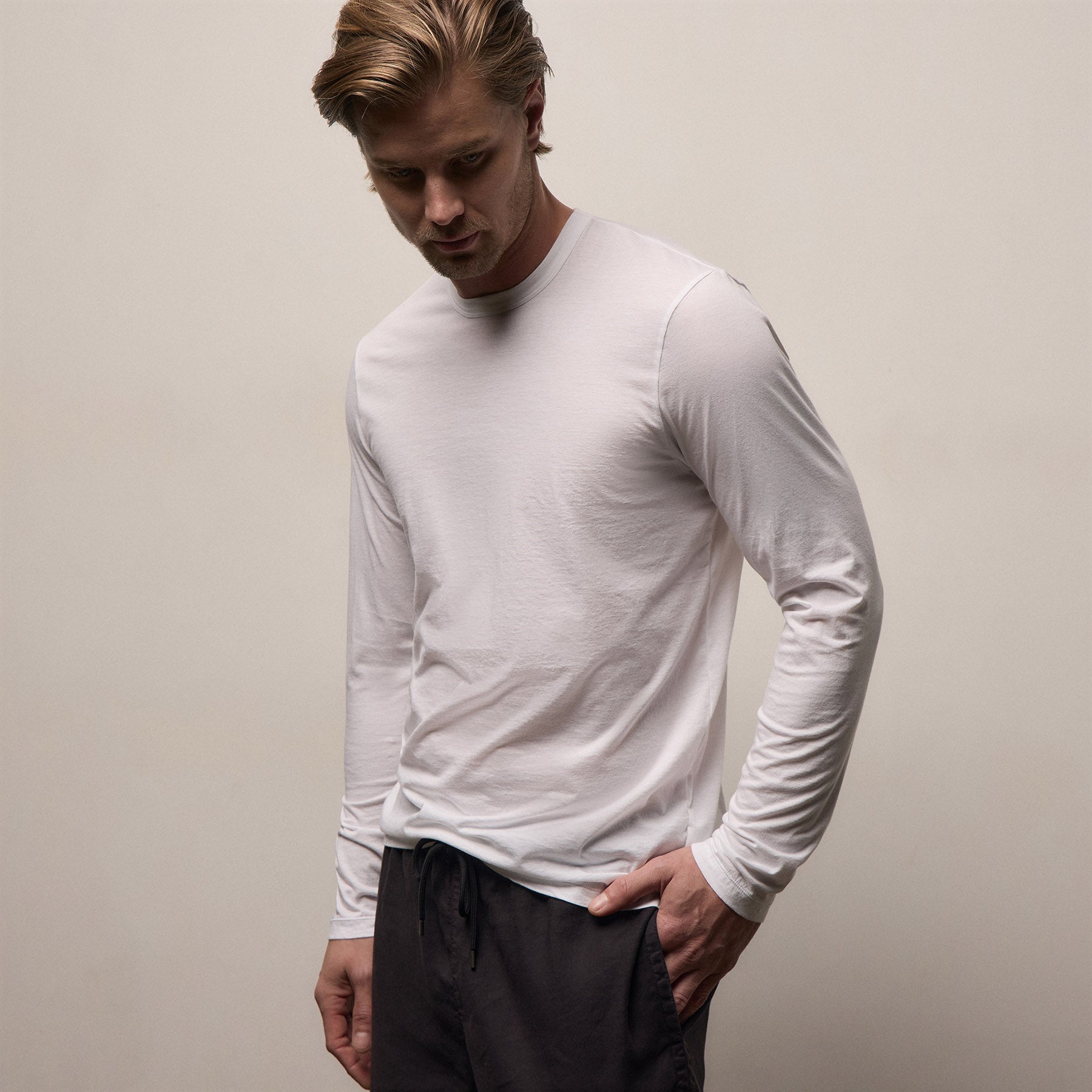 Luxe Lotus Jersey Long Sleeve from James Perse - $195