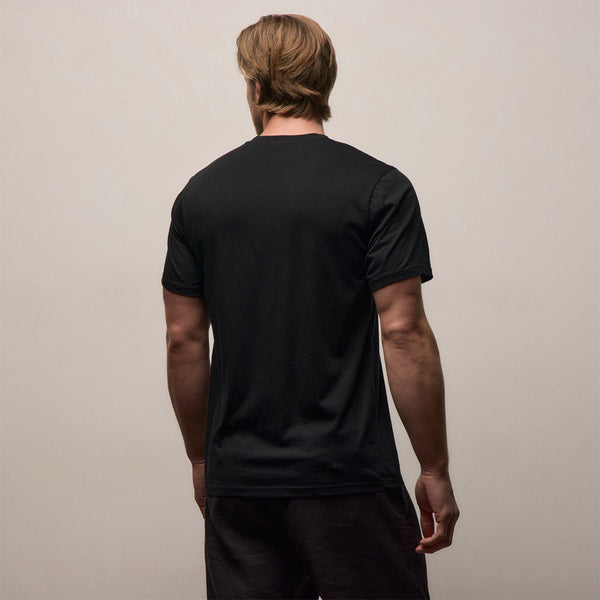 Luxe Lotus Jersey V Neck in Black | James Perse Los Angeles