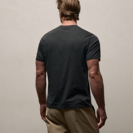 Luxe Lotus Jersey V Neck in Carbon | James Perse Los Angeles