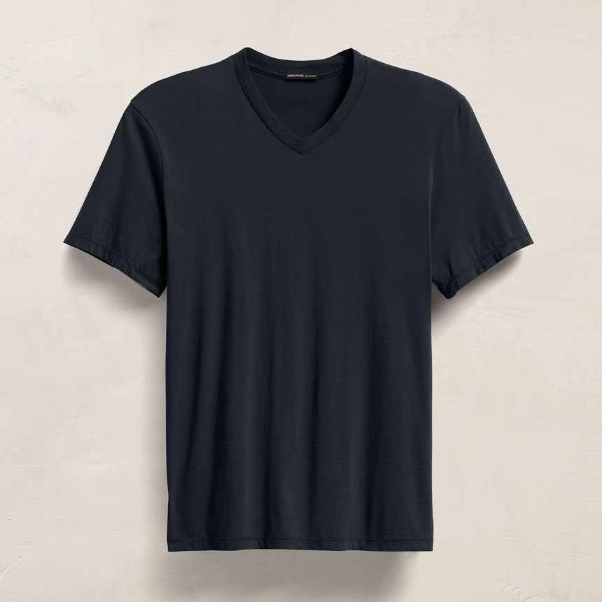 3 Pack Luxe Lotus Jersey V Neck Tee - Black/White/French Navy
