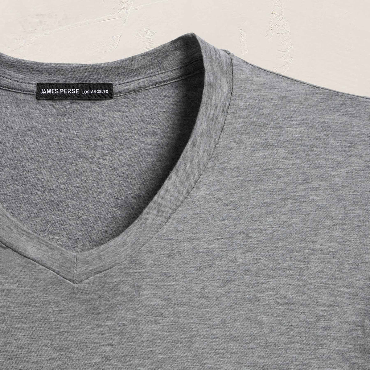 Luxe Lotus Jersey V Neck - Heather Grey