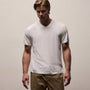 Luxe Lotus Jersey V Neck in White | James Perse Los Angeles