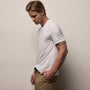 Luxe Lotus Jersey V Neck in White | James Perse Los Angeles