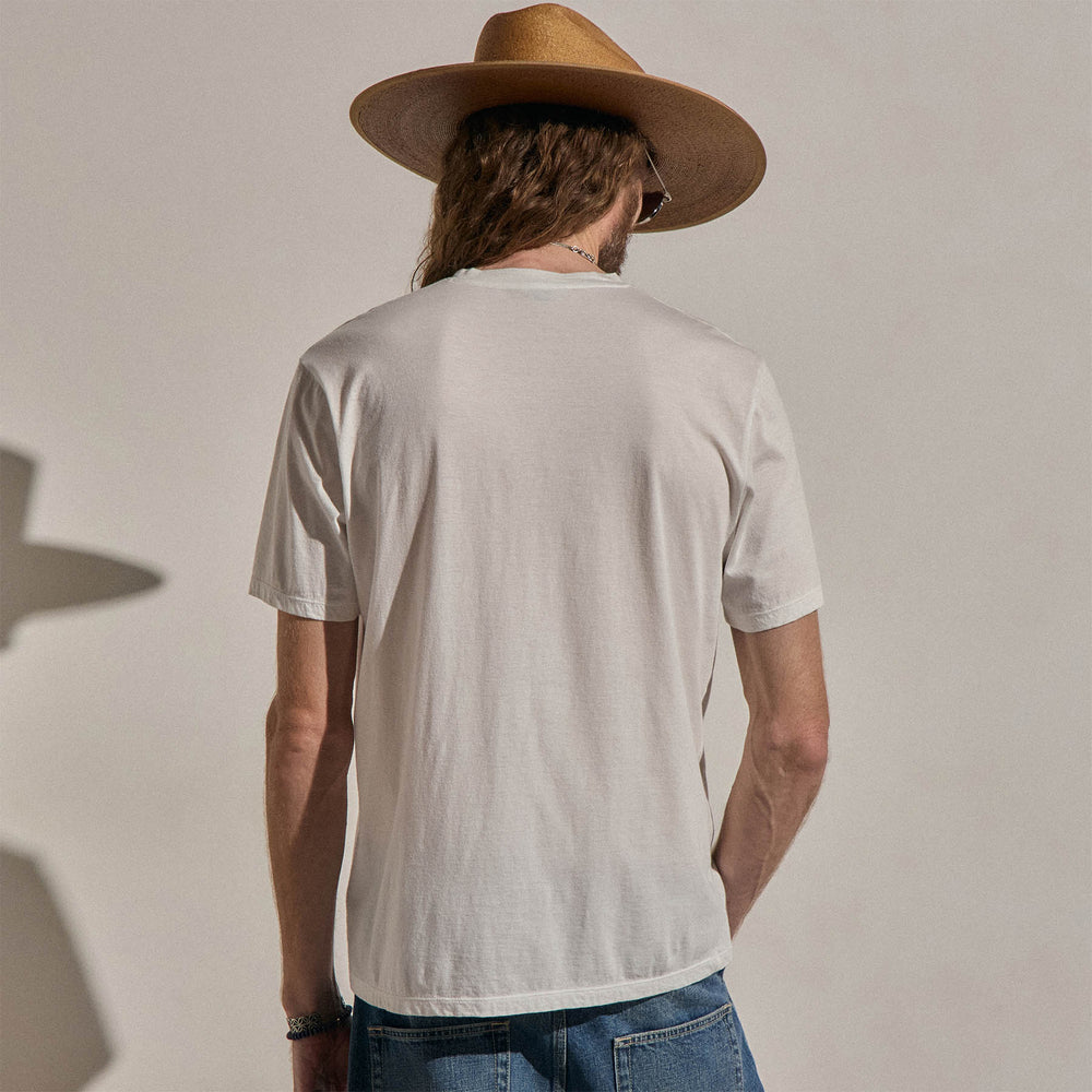 Luxe Lotus Jersey V Neck - White