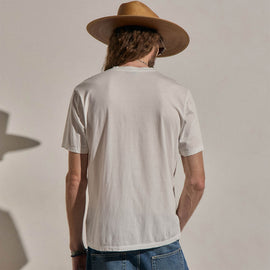 Luxe Lotus Jersey V Neck - White