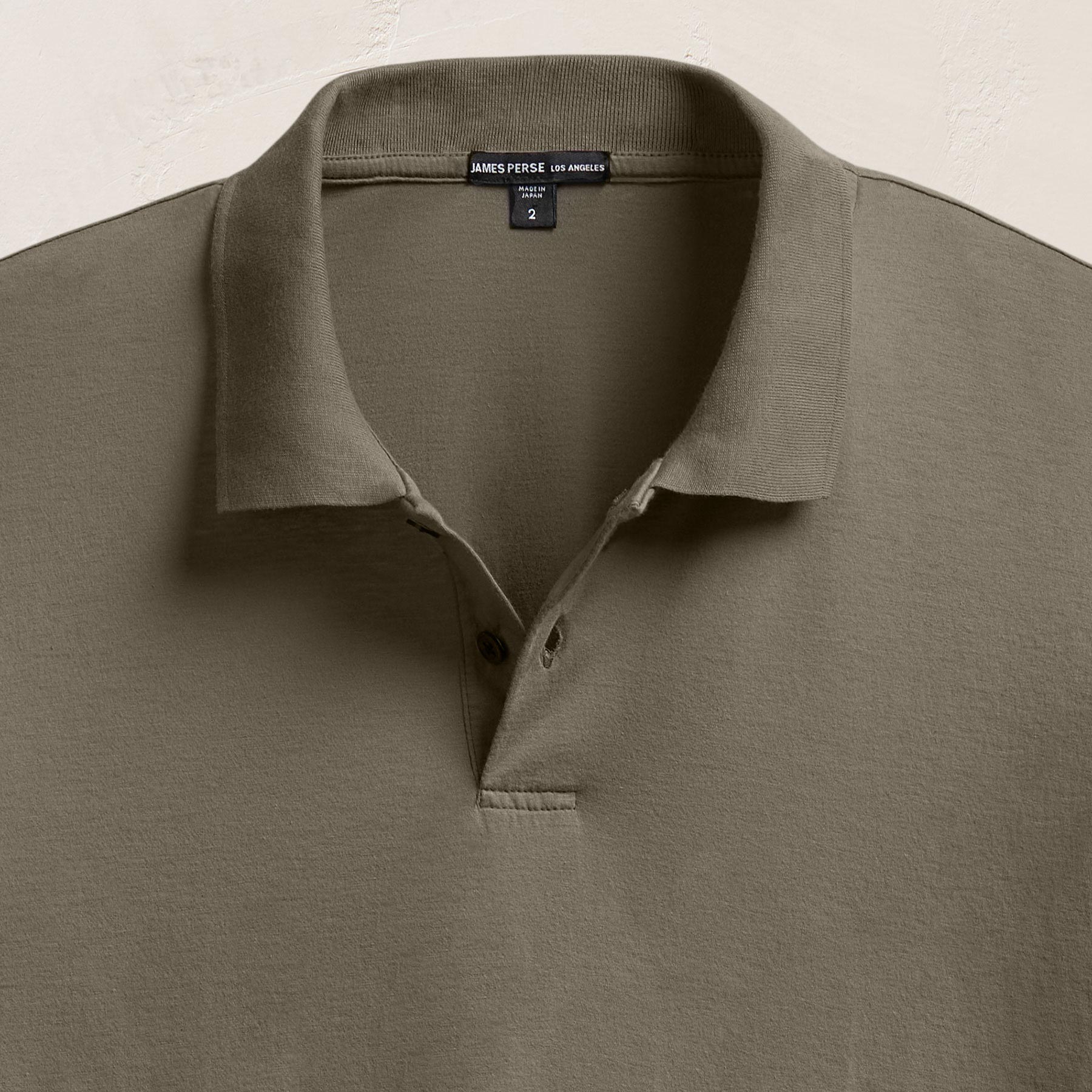 Luxe Lotus Jersey Polo - Birch | James Perse Los Angeles