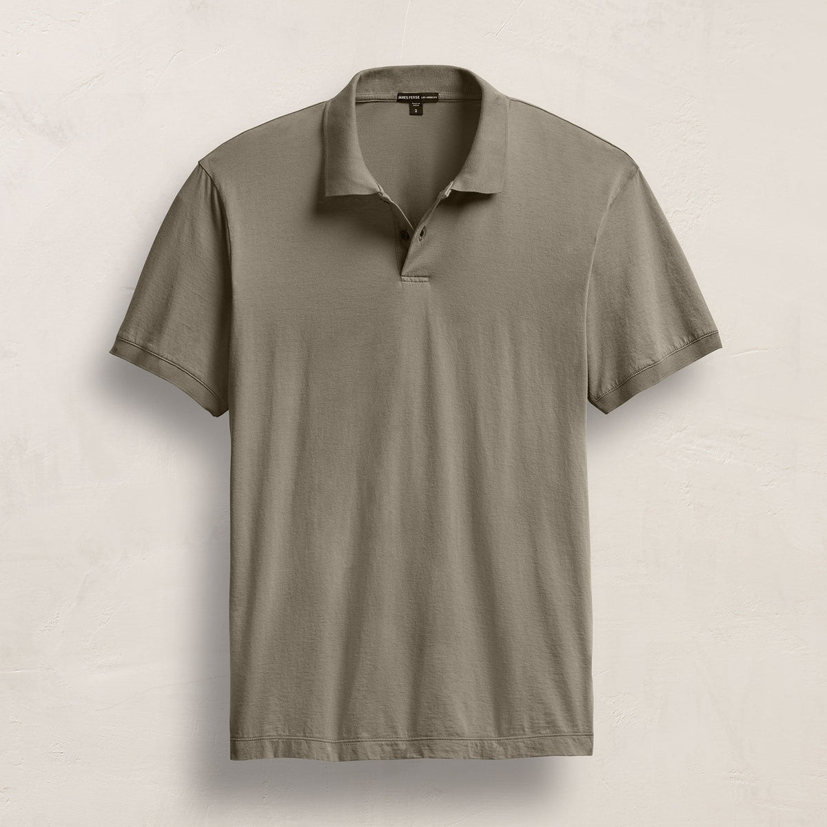 Luxe Lotus Jersey Polo in Birch | James Perse Los Angeles