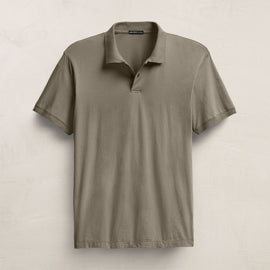 Luxe Lotus Jersey Polo in Birch | James Perse Los Angeles