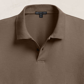 Luxe Lotus Jersey Polo in Caribou | James Perse Los Angeles