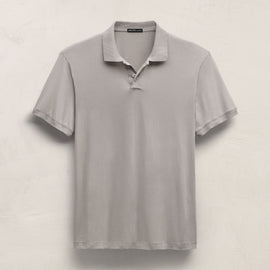 Luxe Lotus Jersey Polo in Fog | James Perse Los Angeles