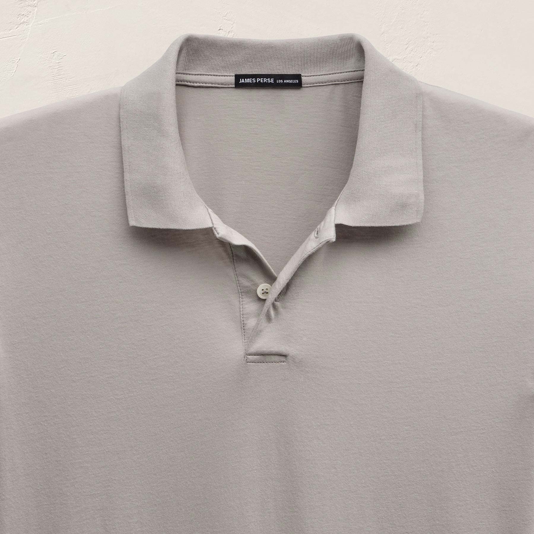 Luxe Lotus Jersey Polo in Fog | James Perse Los Angeles