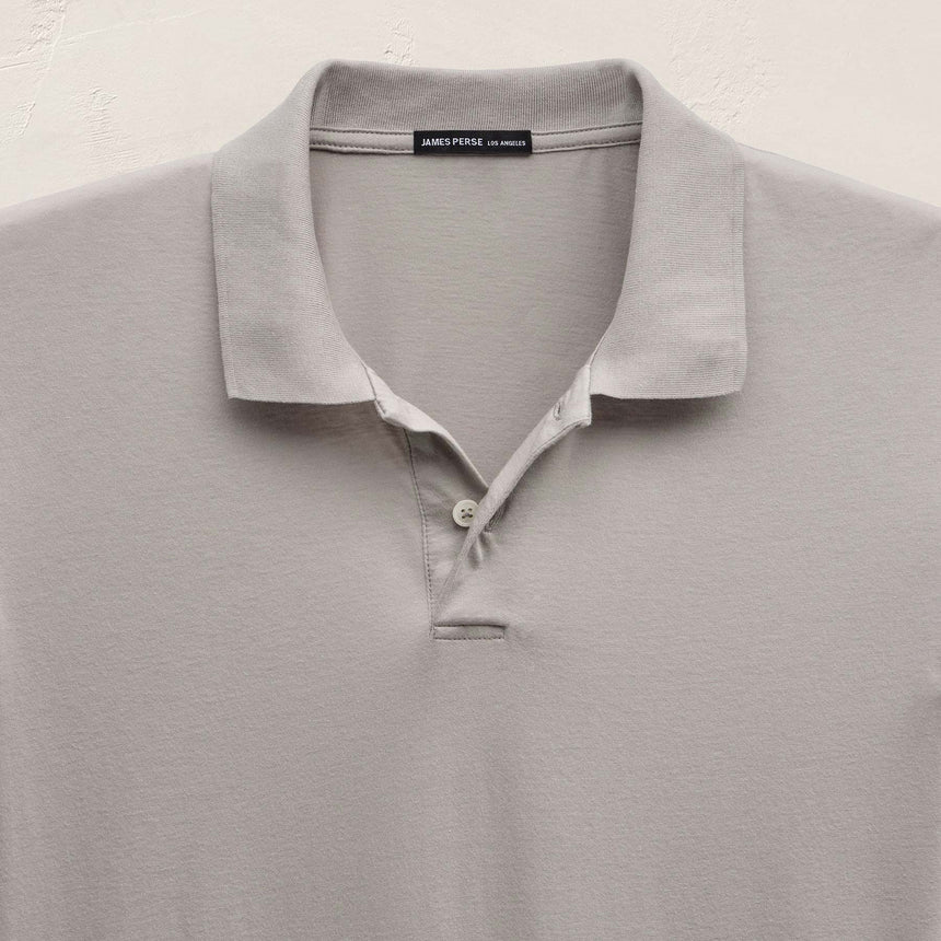 Luxe Lotus Jersey Polo in Fog | James Perse Los Angeles