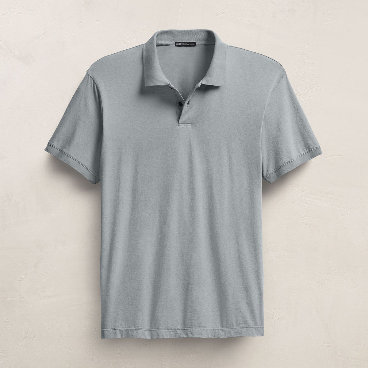 Luxe Lotus Jersey Polo in Grey Sky | James Perse Los Angeles