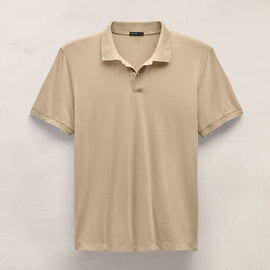 Luxe Lotus Jersey Polo in Light Khaki | James Perse Los Angeles