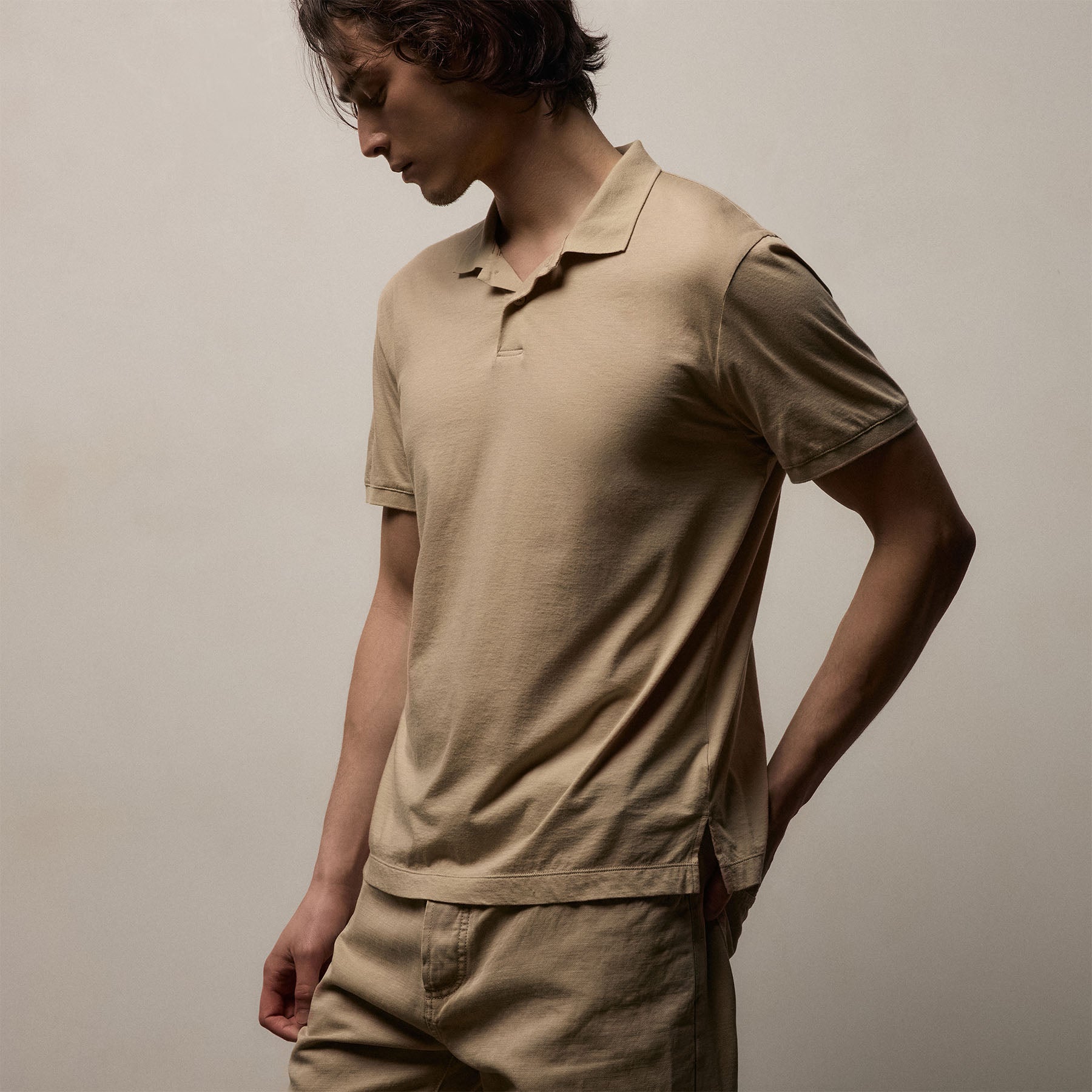 Luxe Lotus Jersey Polo from James Perse - $195