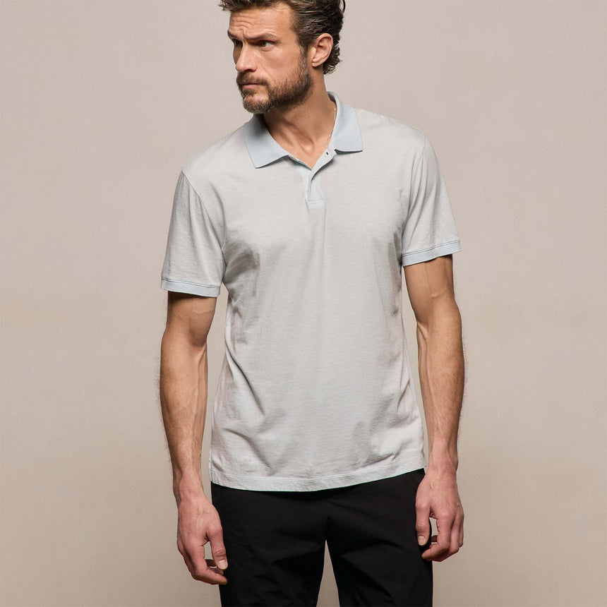Luxe Lotus Jersey Polo in Memory | James Perse Los Angeles