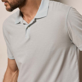 Luxe Lotus Jersey Polo in Memory | James Perse Los Angeles