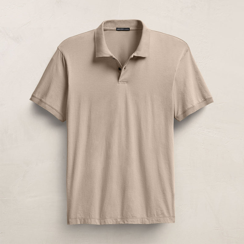 Luxe Lotus Jersey Polo in Overcast | James Perse Los Angeles