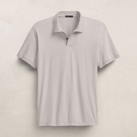 Luxe Lotus Jersey Polo in Silver | James Perse Los Angeles