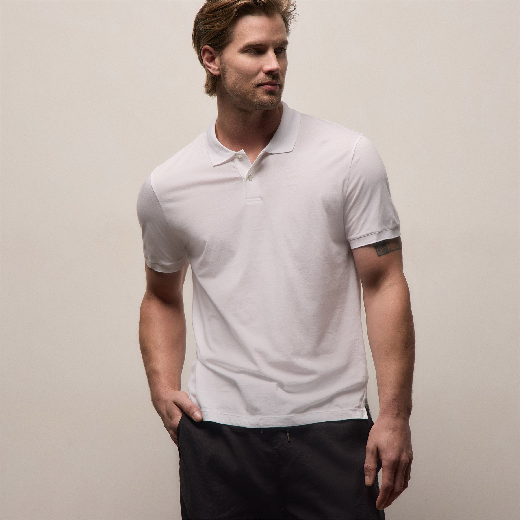 Luxe Lotus Jersey Polo from James Perse - $195
