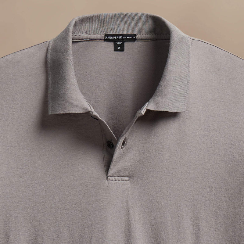 Luxe Lotus Jersey Polo in Wolf | James Perse Los Angeles