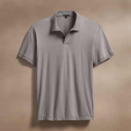 Luxe Lotus Jersey Polo in Wolf | James Perse Los Angeles