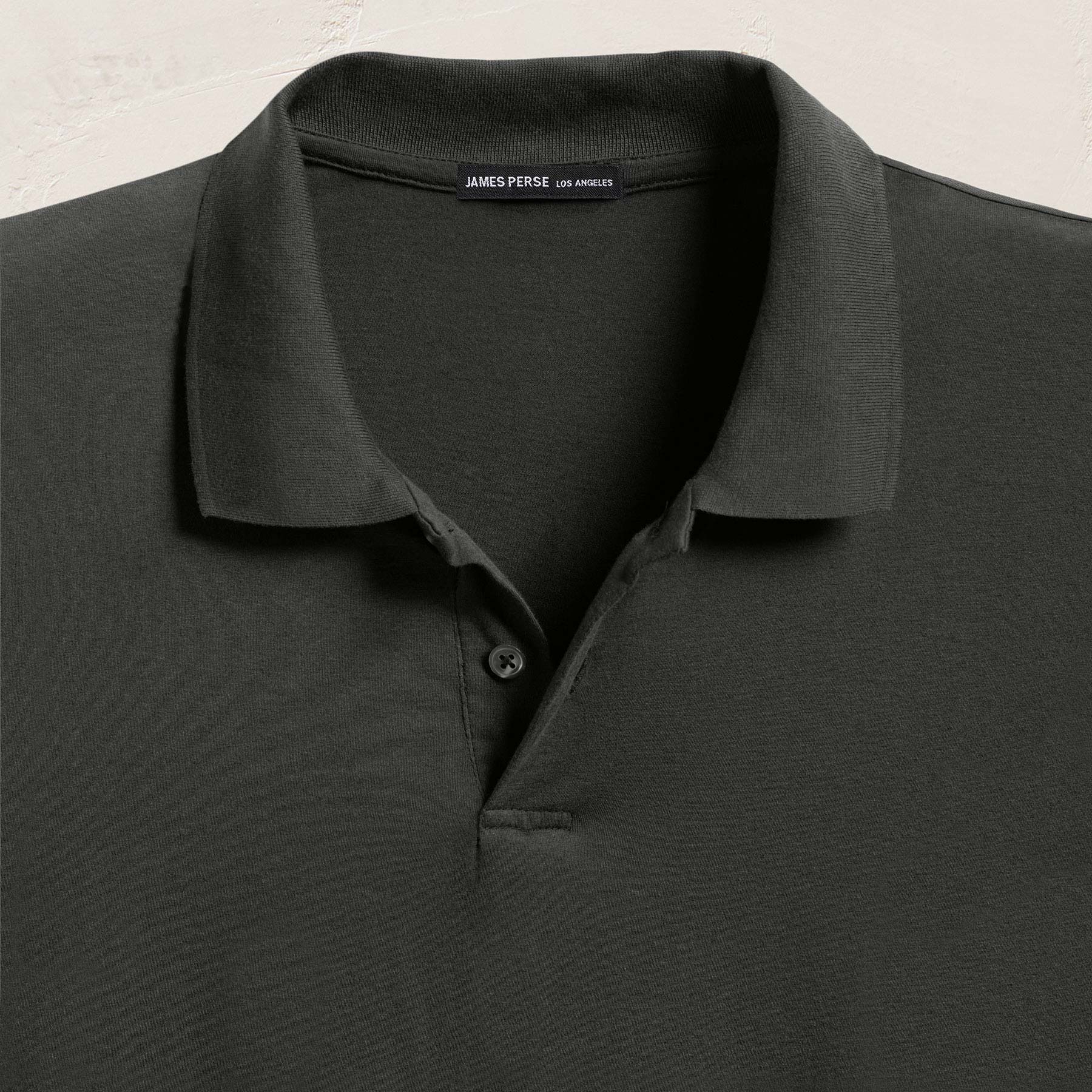 Luxe Lotus Jersey Polo - Carbon