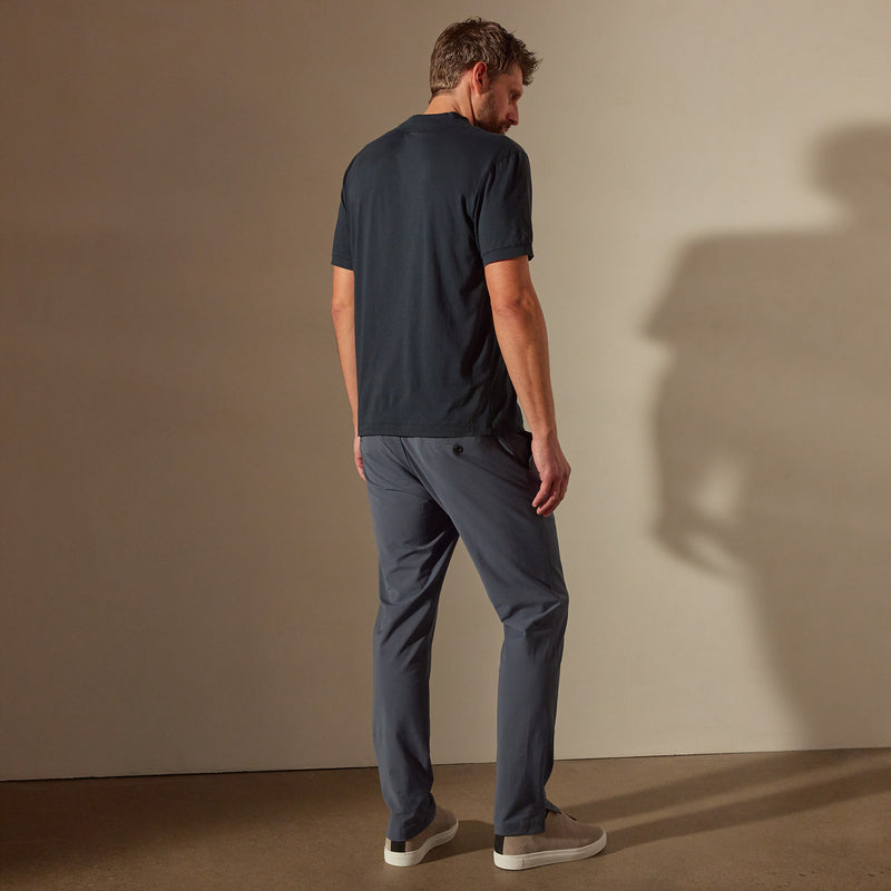 Luxe Lotus Jersey Polo in French Navy | James Perse Los Angeles